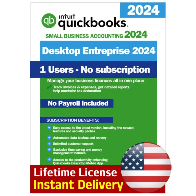 QuickBooks Desktop Enterprise 2024 Lifetime License