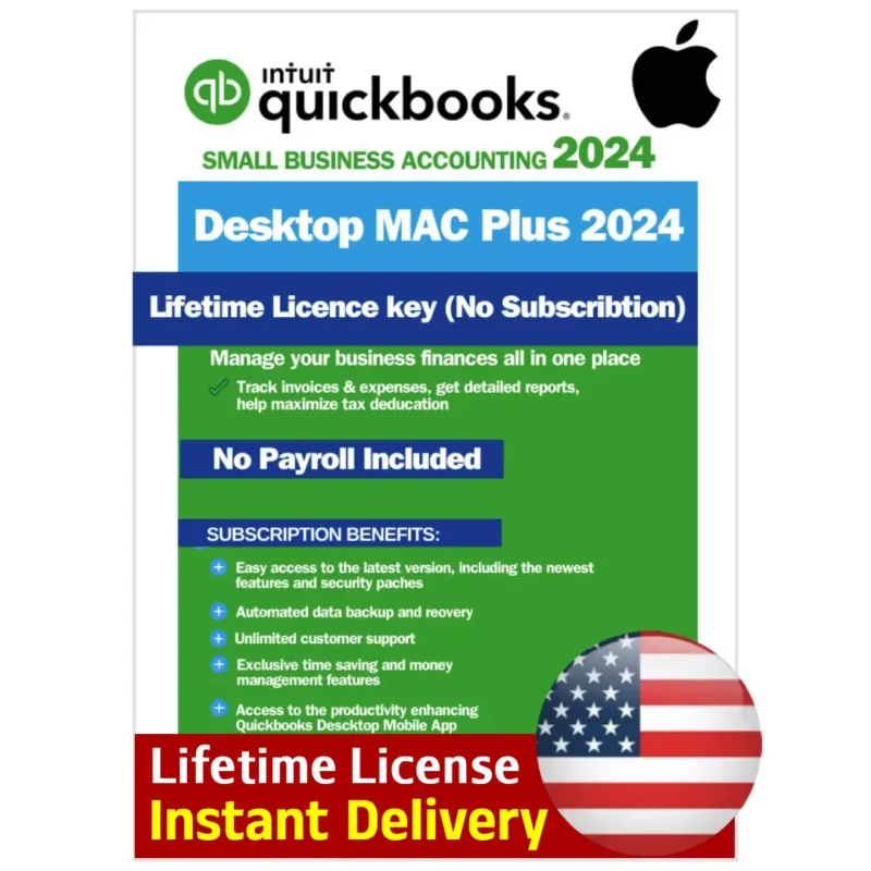 QuickBooks Mac Desktop 2024 - Lifetime License 1 User Key